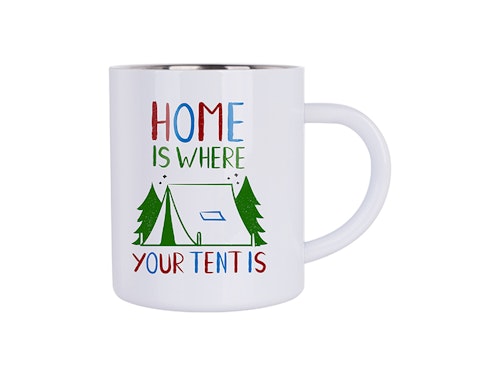 300ml Stainless Steel Mug (White)