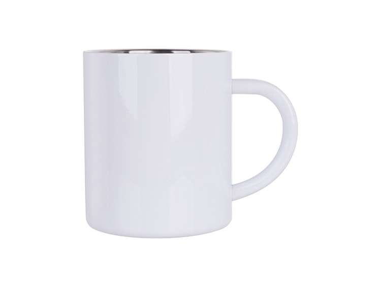 300ml Stainless Steel Mug (White)