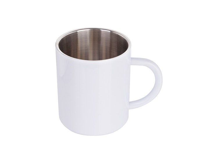 300ml Stainless Steel Mug (White)
