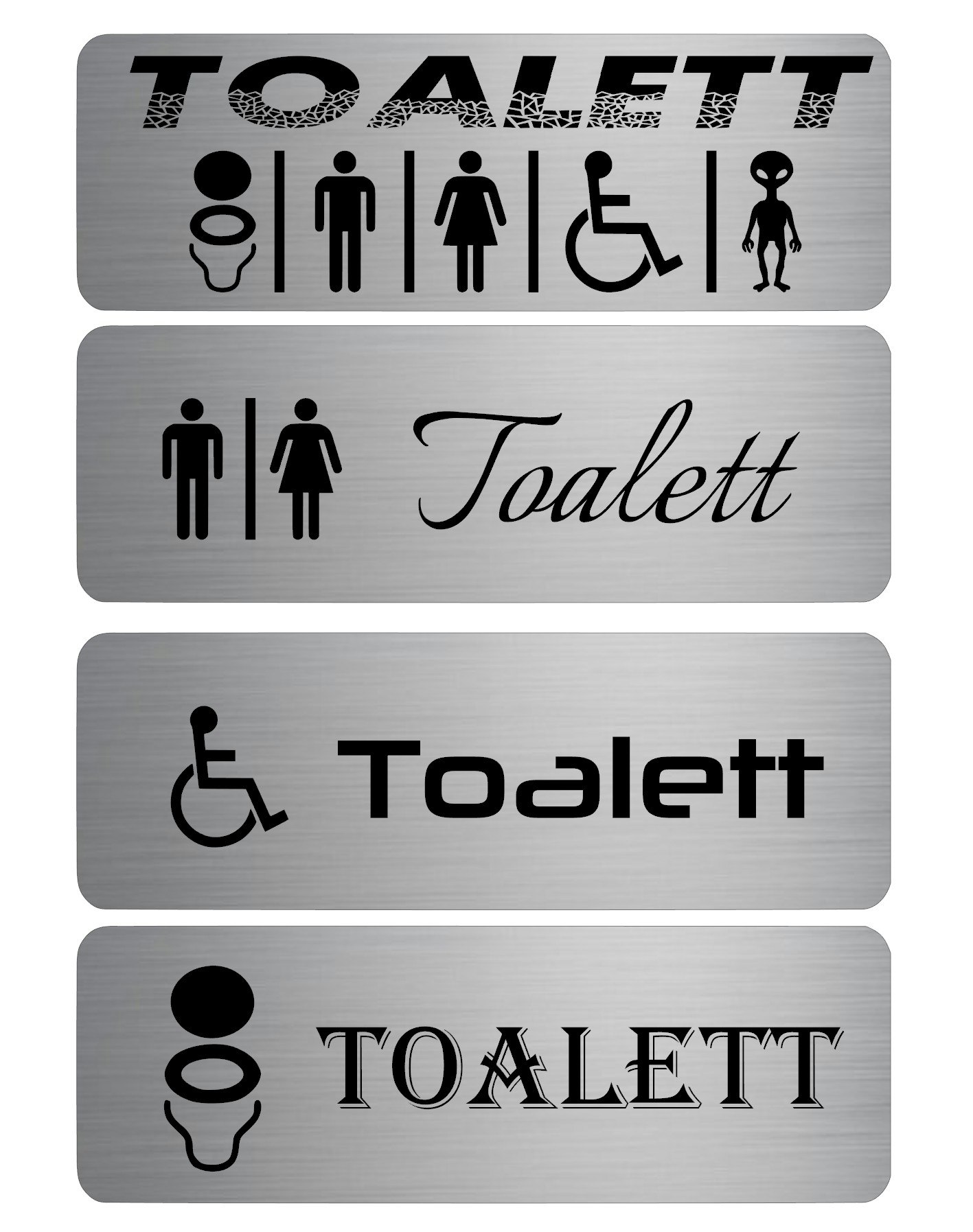 Skylt Toallet Plast Gravyr !