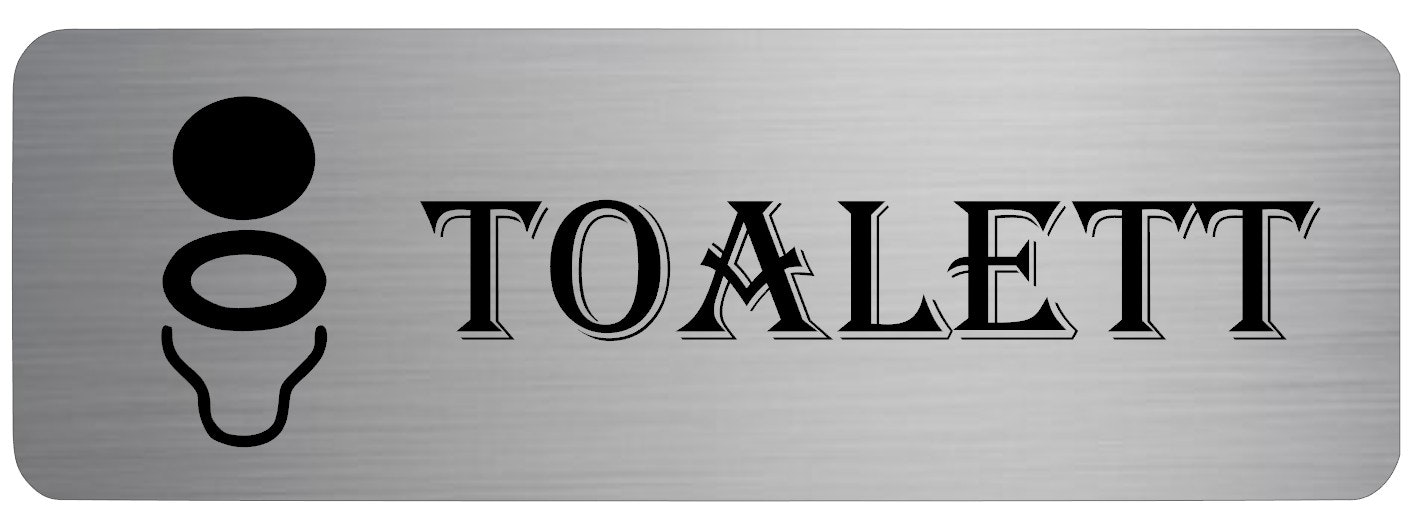 Skylt Toallet Plast Gravyr !