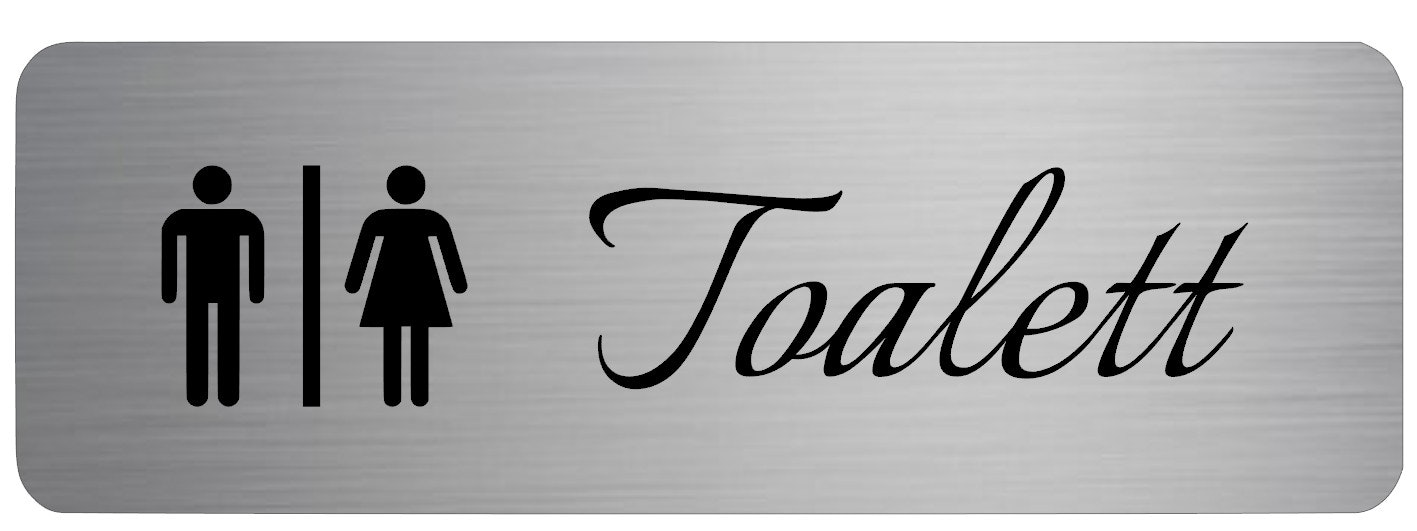 Skylt Toallet Plast Gravyr !
