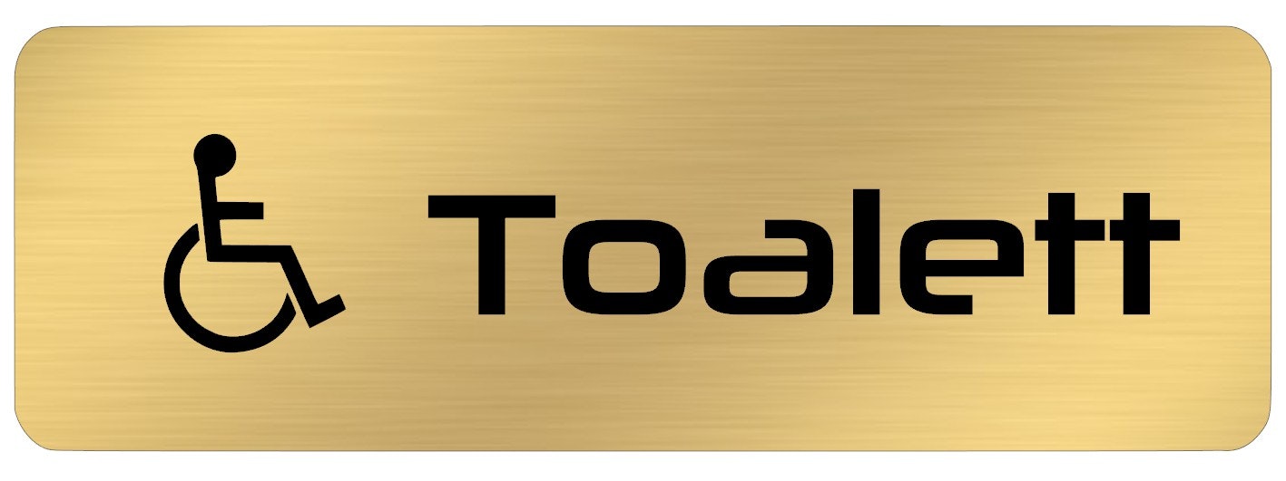 Skylt Toallet Plast Gravyr !
