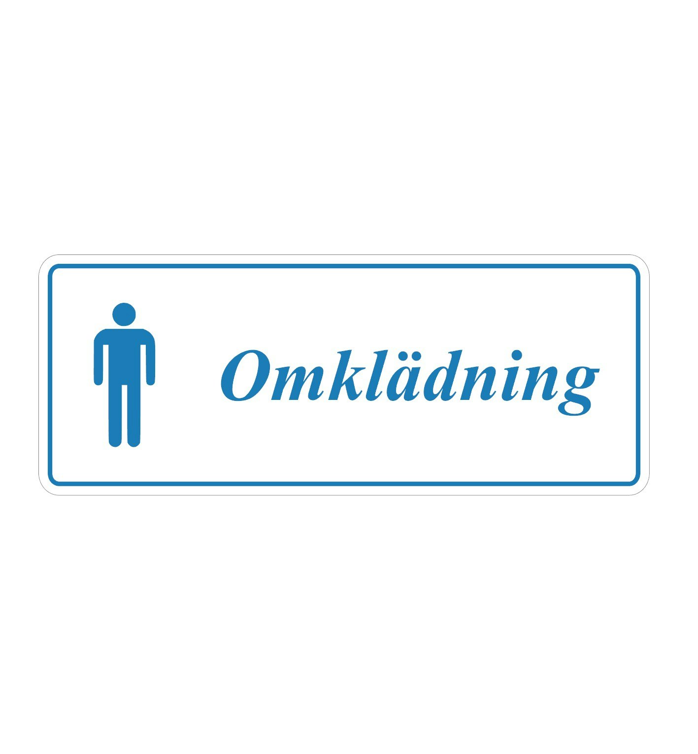 Skylt Omklädning herr