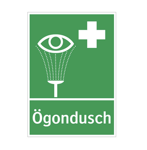 Skylt för Ögondusch