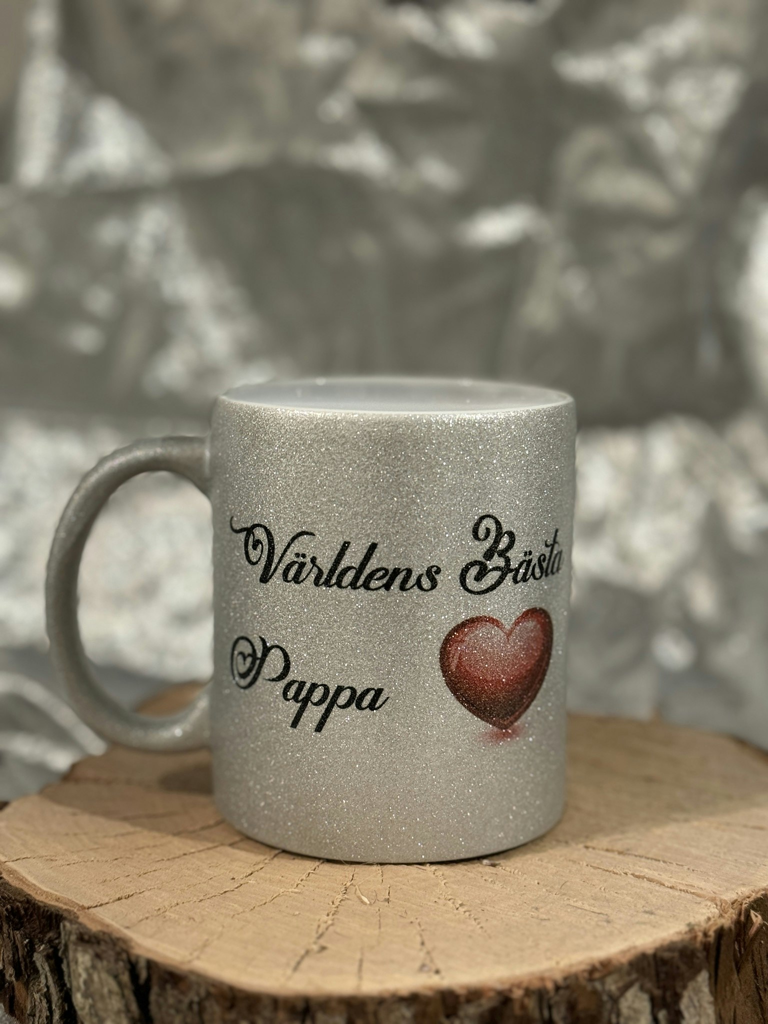 Glitter mugg-Världens bästa Pappa