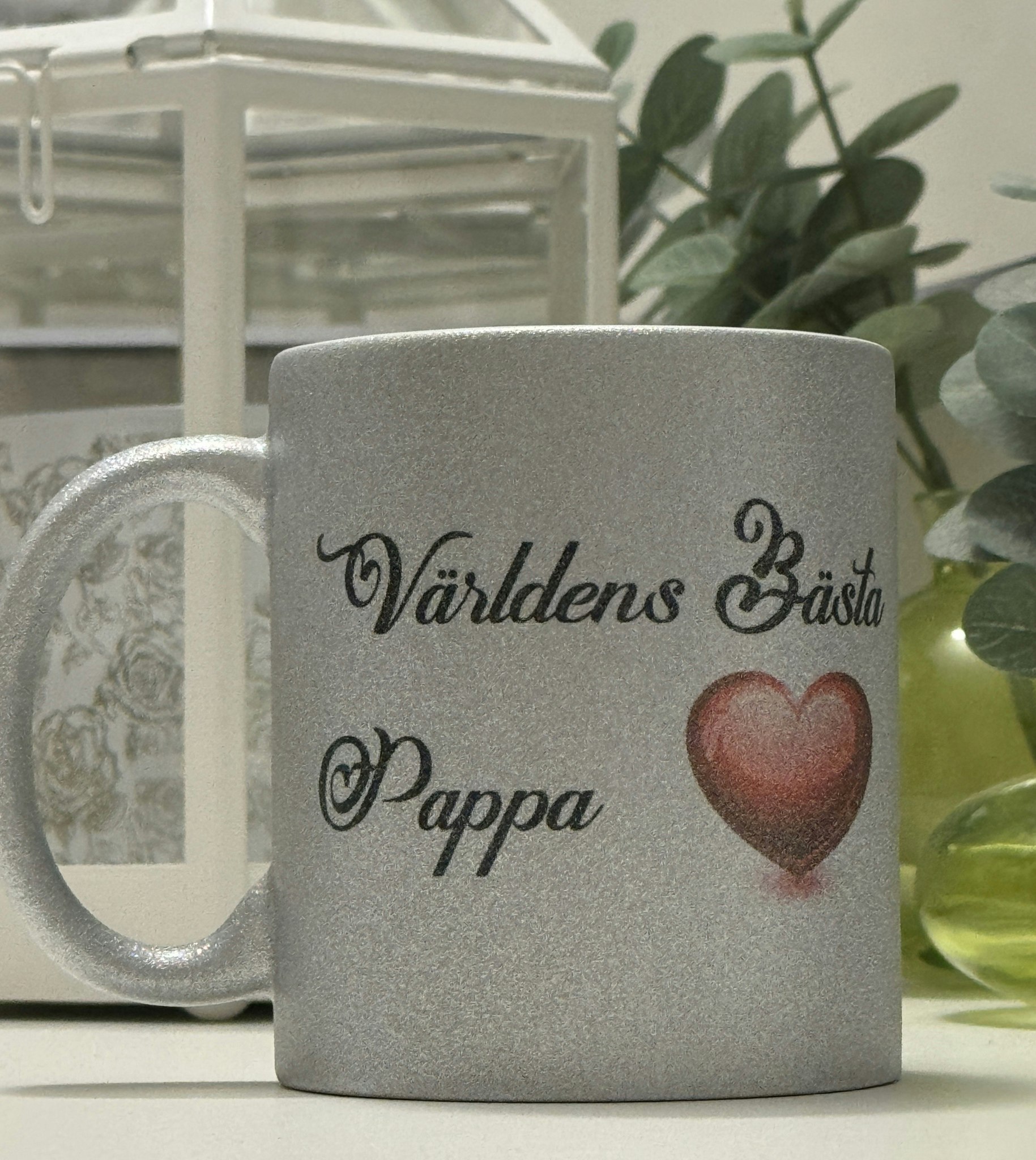 Glitter mugg-Världens bästa Pappa