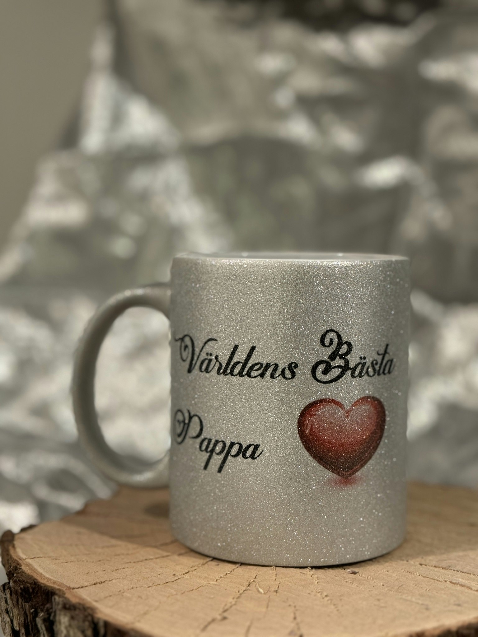 Glitter mugg-Världens bästa Pappa