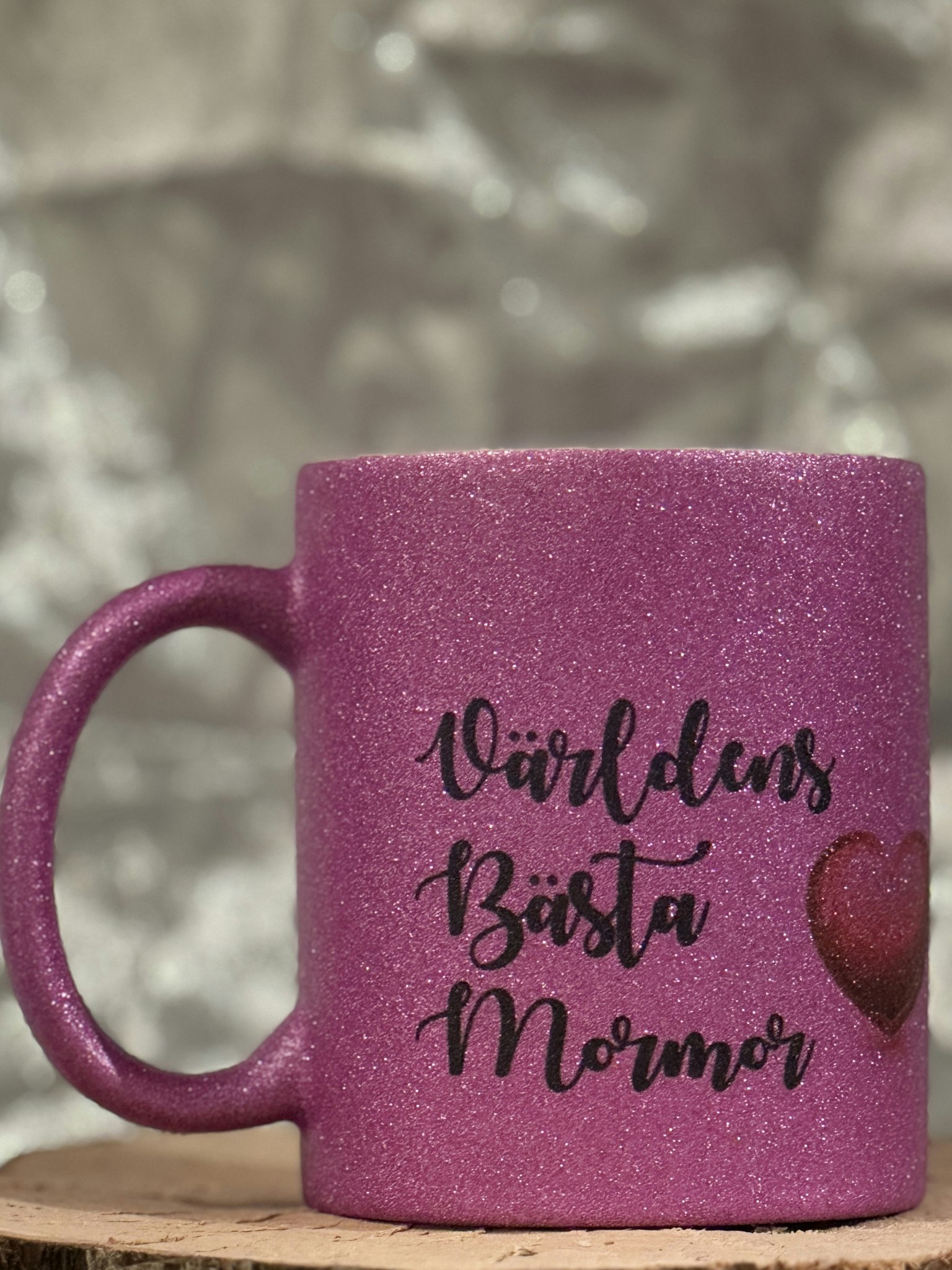 Glitter mugg/Världens bästa morfar/mormor