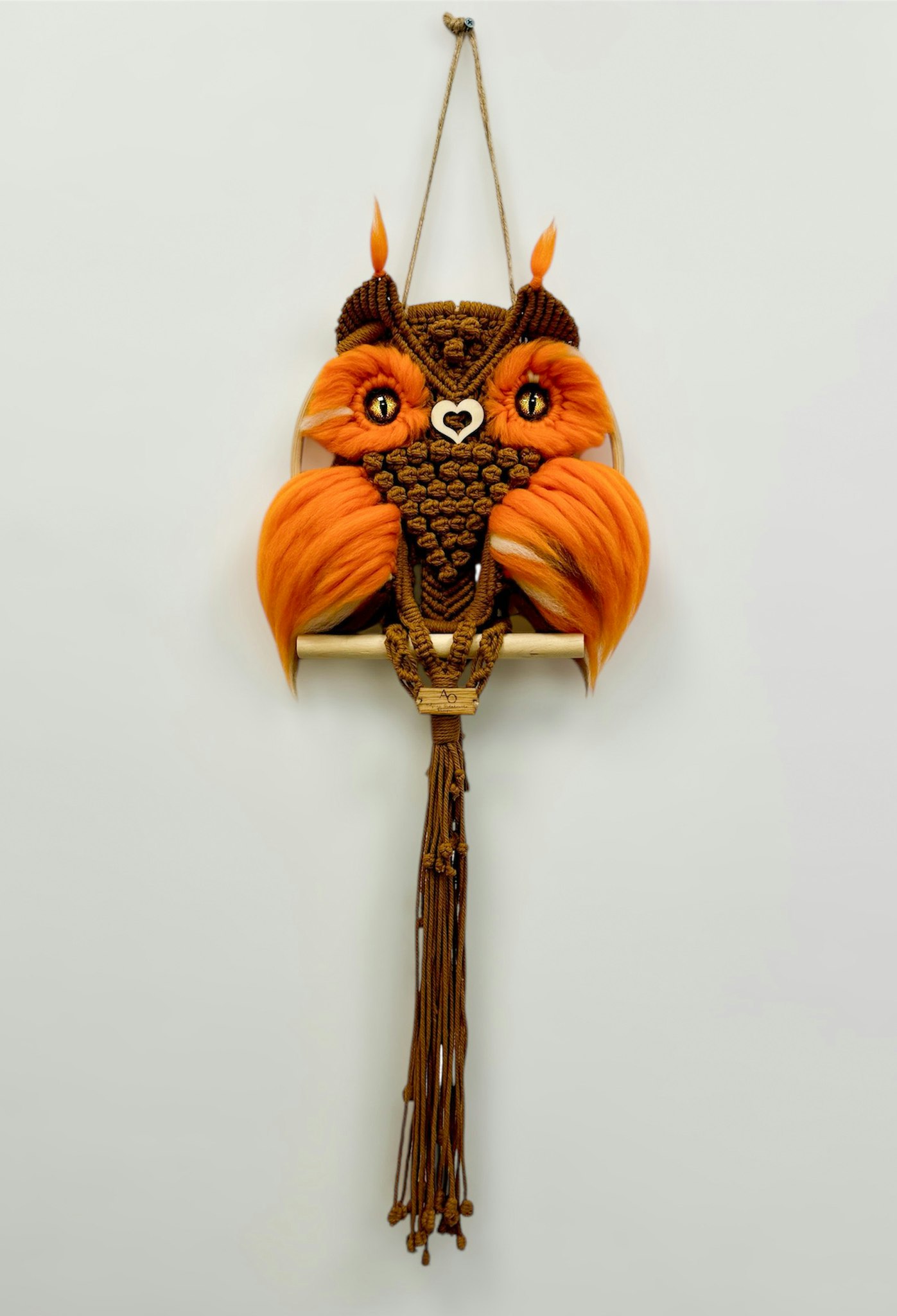 Makramé Ugglan/orange