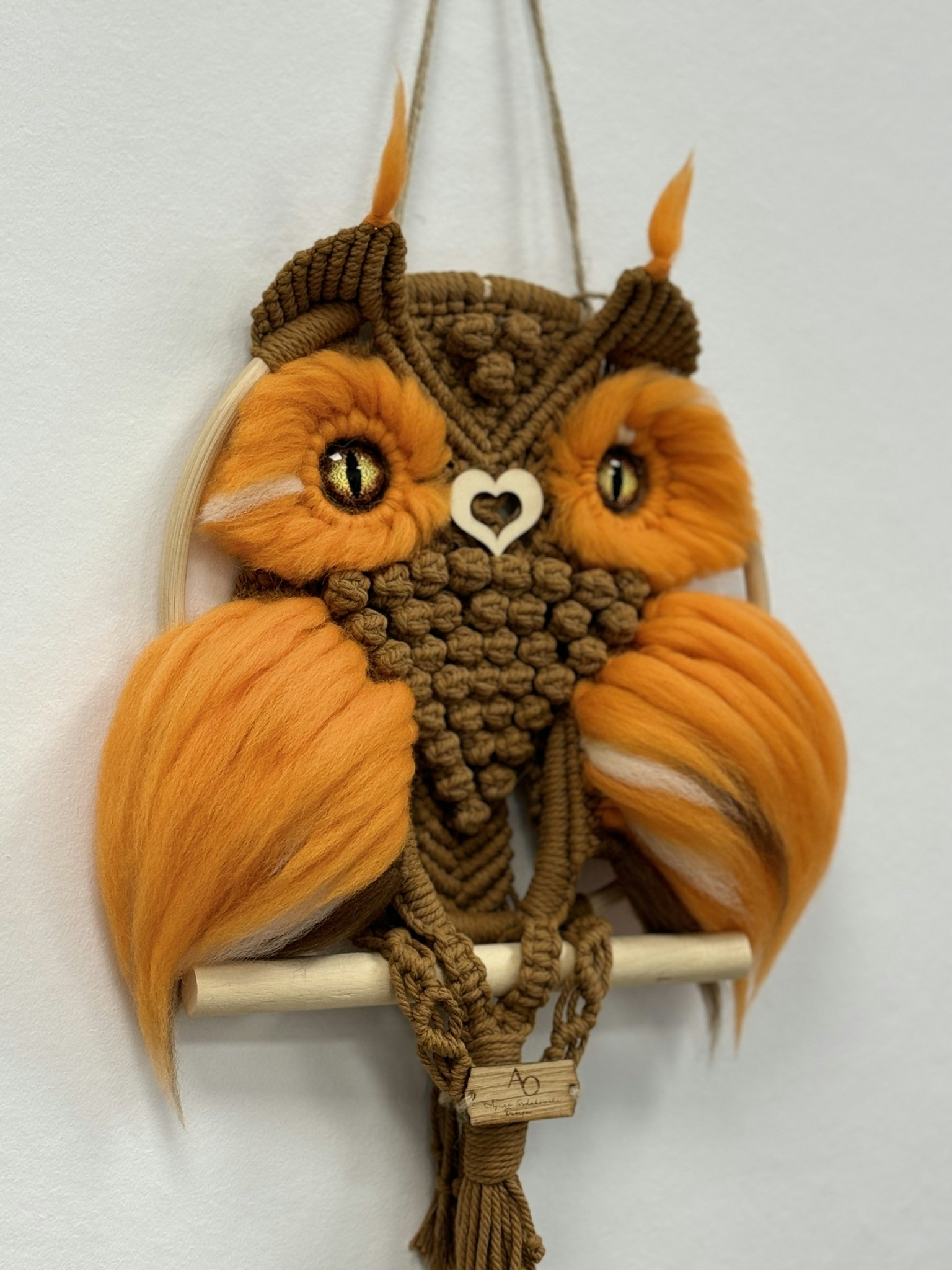 Makramé Ugglan/orange