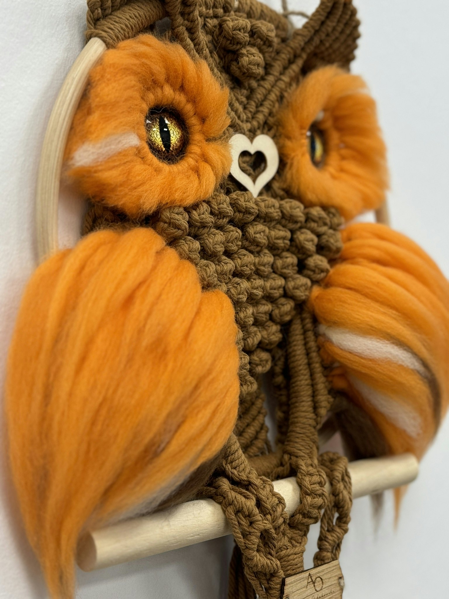 Makramé Ugglan/orange