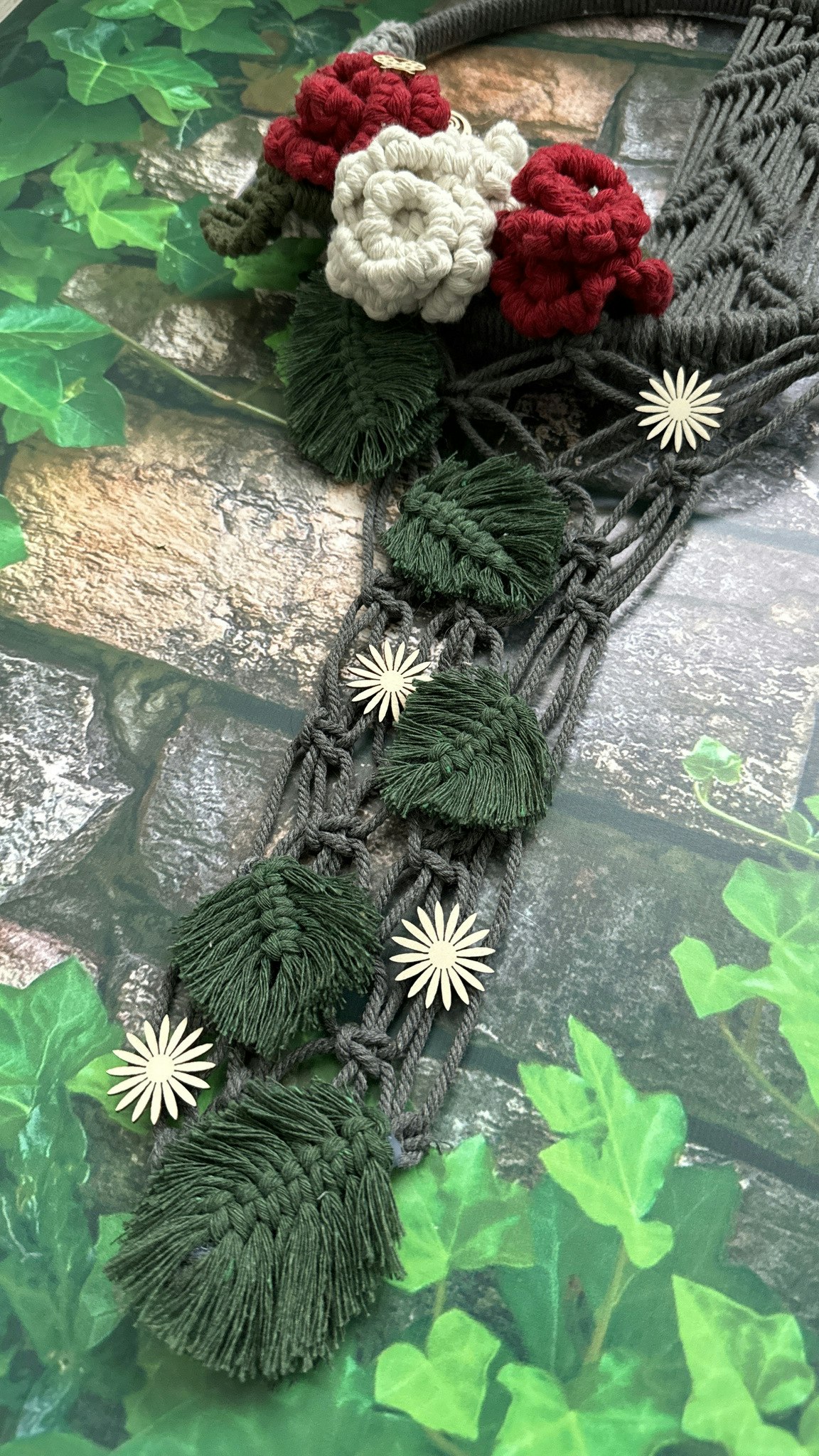 Boho Macrame med blommor