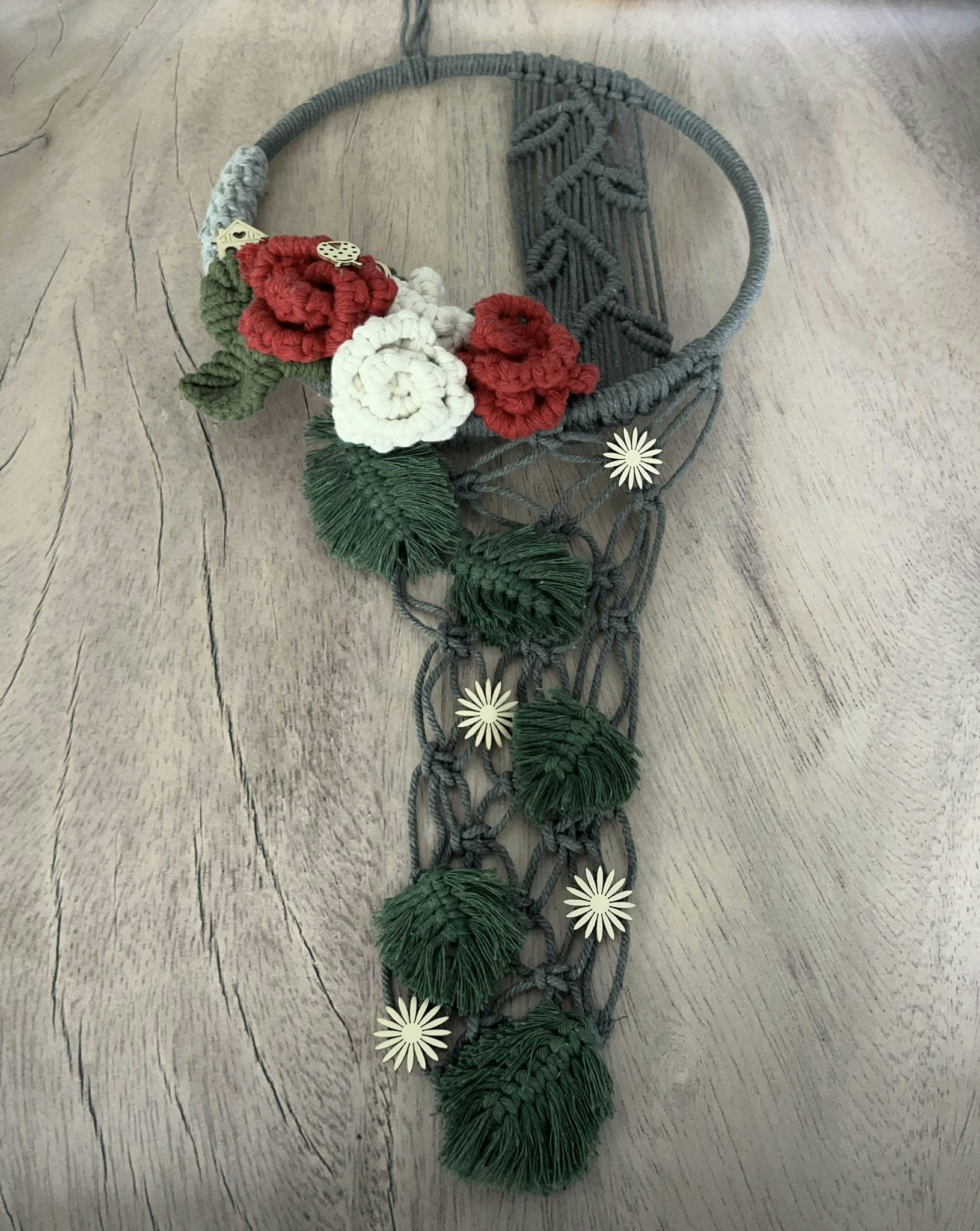 Boho Macrame med blommor