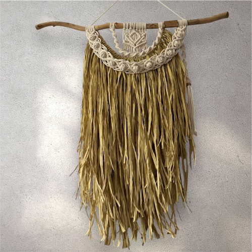 Väggbonad Raffia - Makramé