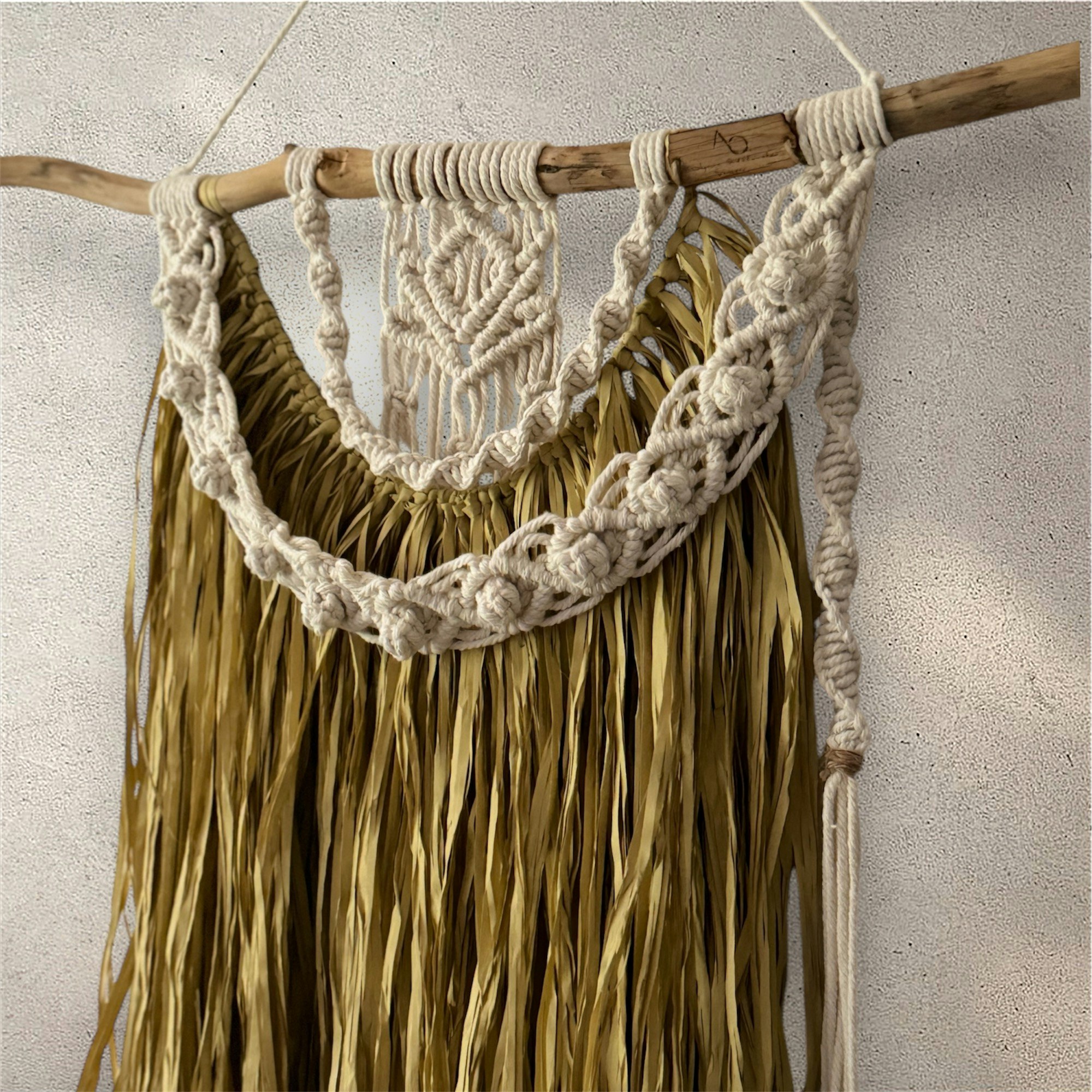 Väggbonad Raffia - Makramé