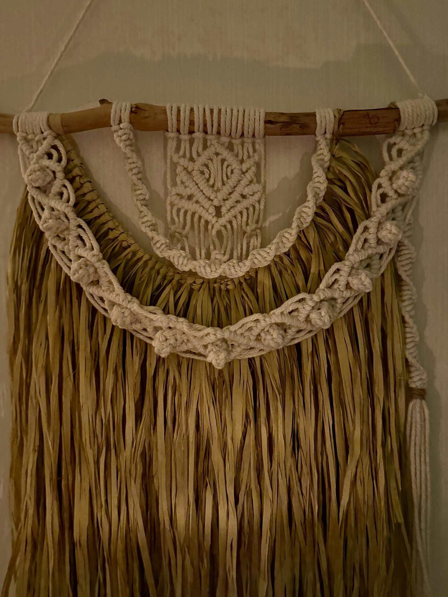 Väggbonad Raffia - Makramé