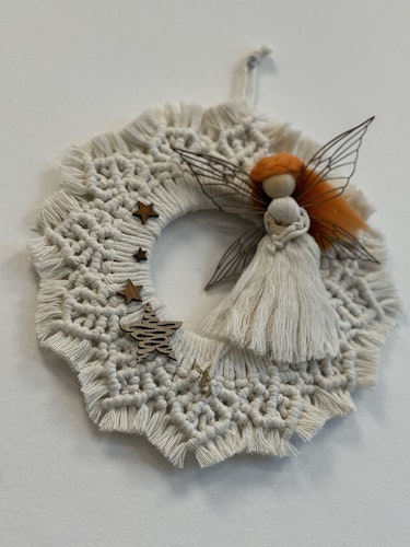 Macrame Boho Ängel-krans