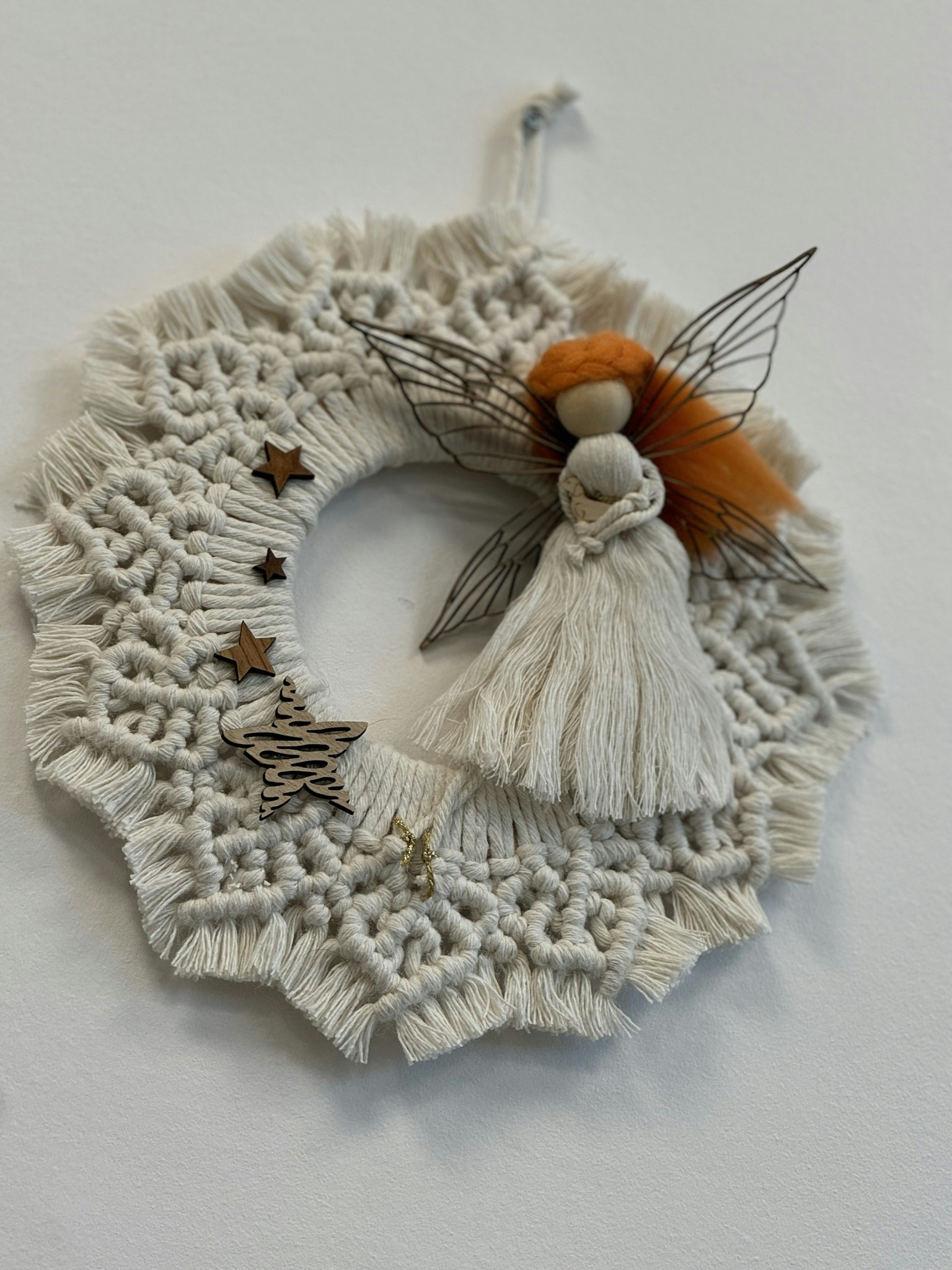 Macrame Boho Ängel-krans