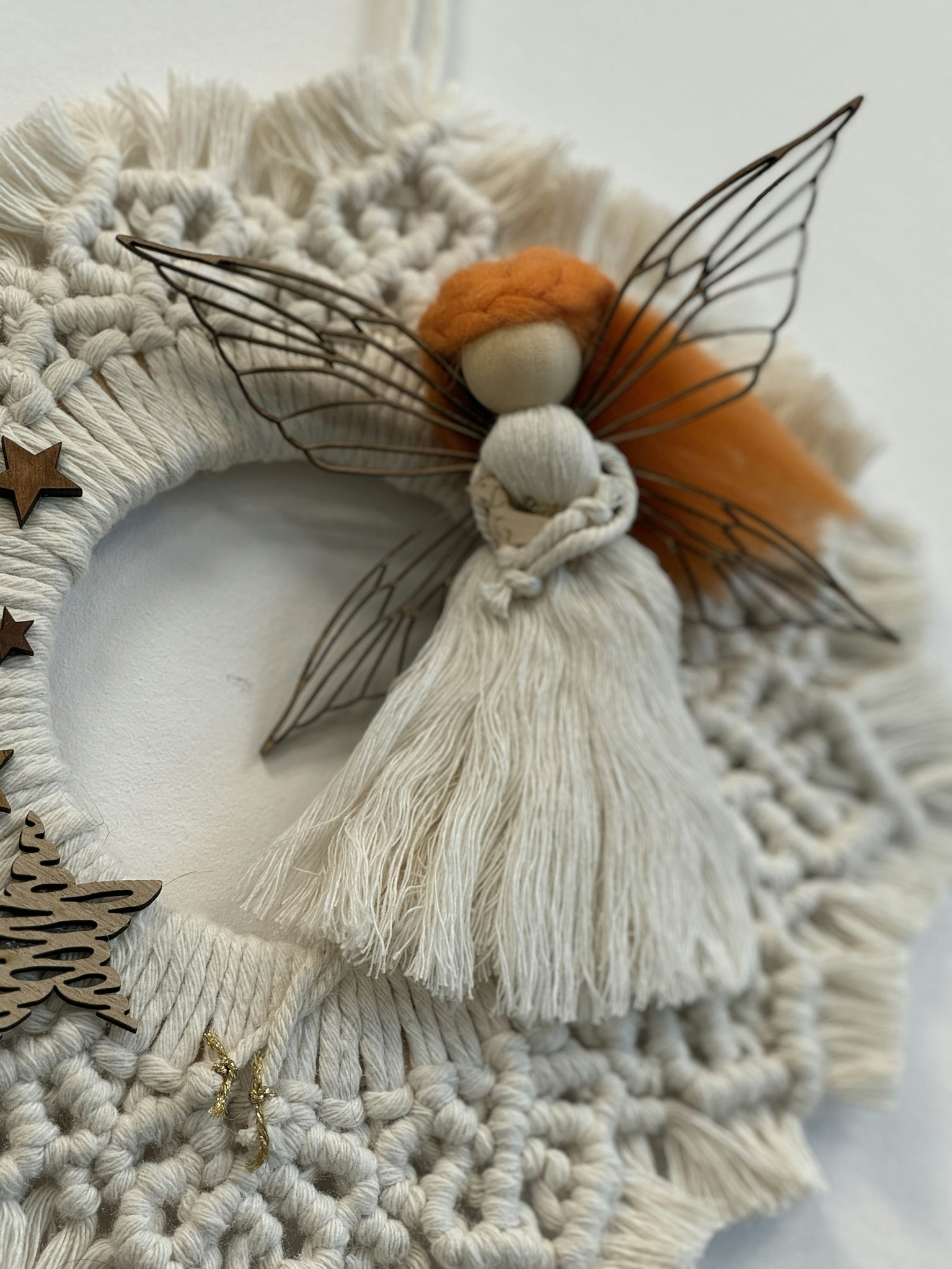 Macrame Boho Ängel-krans