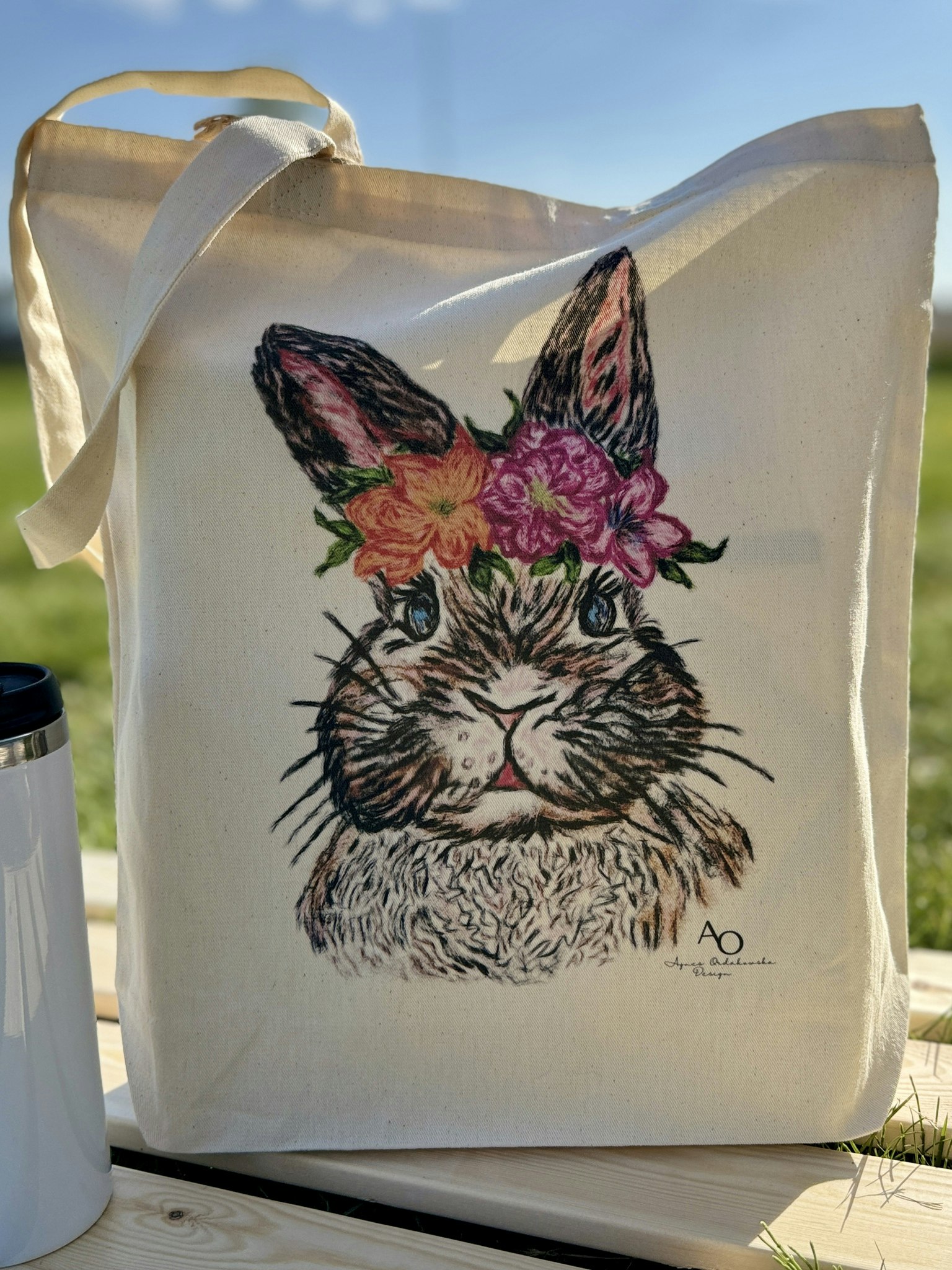 TYGPÅSE - HARE/BLOMMA