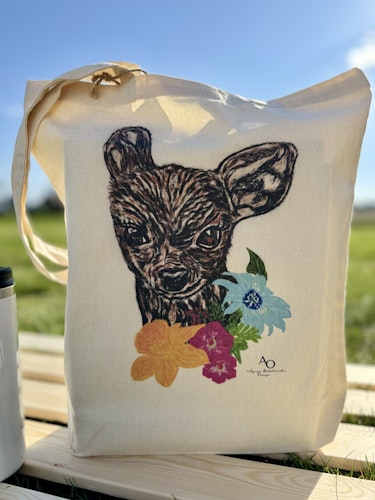 TYGPÅSE - RÅDJUR/VÅRSBLOMMA