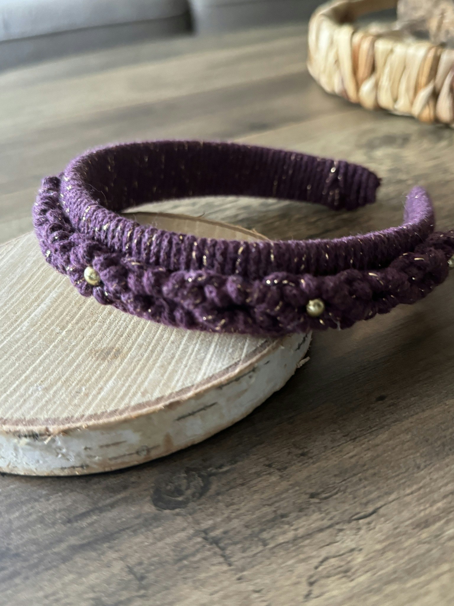 Diadem makrame-golden blackberry