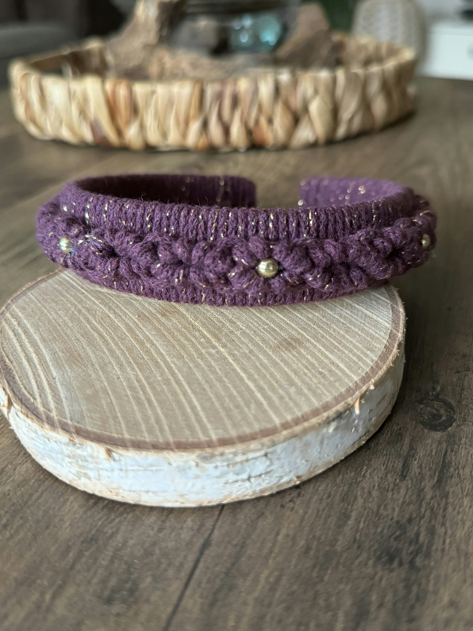 Diadem makrame-golden blackberry