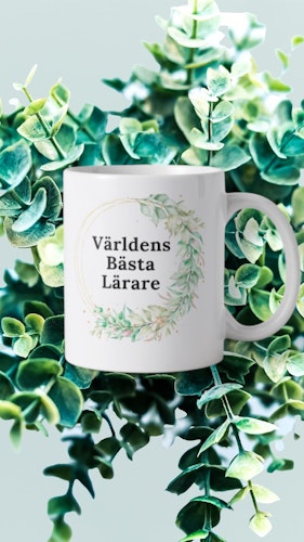 Världens Bästa Lärare/Fröken - ram med lov