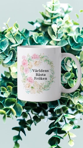 Världens Bästa Fröken/Lärare -ram med blommor