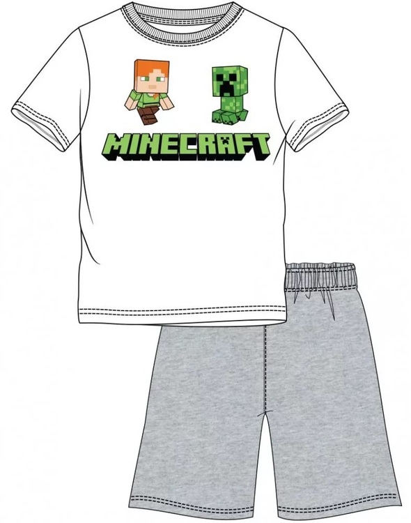 Minecraft T-shirt + Shorts / Pyjamas - Steve & Creeper