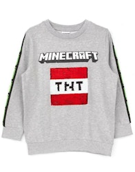 Minecraft Sweatshirt med Paljetter - Creeper & TNT