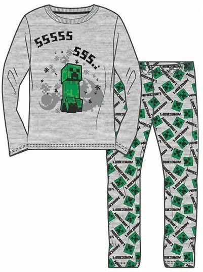 KMinecraft Lånärmad pyjamas - Creeper SSSS