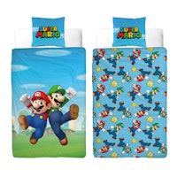 Stort Super Mario Påslakan Enkelsäng - Mario & Luigi