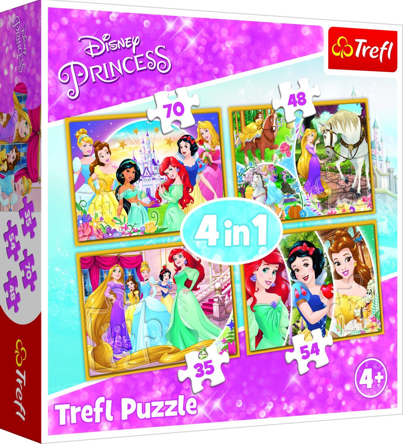 Disney Prinsessor / Princess - 4 i 1 pussel