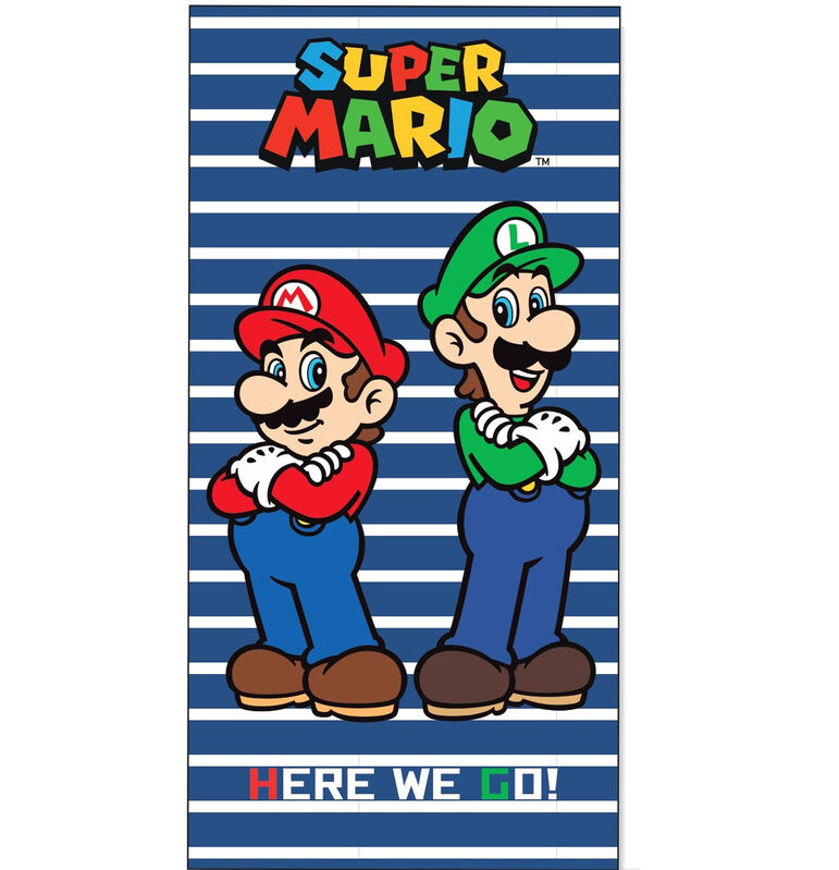 Super Mario Badlakan / Handduk - Mario & Luigi - Here we go!