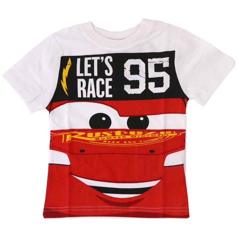 Disney Bilar / Cars T-shirt / Tröja - Blixten Mcqueen Let's race!