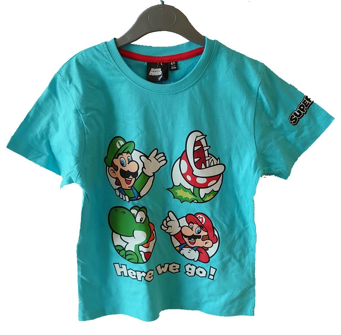 Super Mario T-shirt / Kortärmad tröja - Here we go! - Minibossen.se