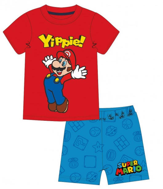 Super Mario 2 delat set T-shirt - Shorts / Kortärmad Pyjamas - Yippie!
