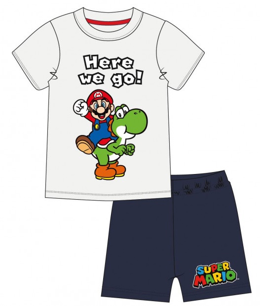 Super Mario 2 delat set T-shirt - Shorts / Kortärmad Pyjamas - Here we go!