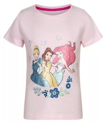 Disney Princess / Prinsessor  T-shirt med glitter / Kortärmad tröja - Ariel, Askungen och Belle