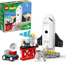 LEGO 10944 DUPLO Town Uppdrag med rymdfärja, Barnleksak för Småbarn 2+ år med Astronautfigurer, Rymdleksak