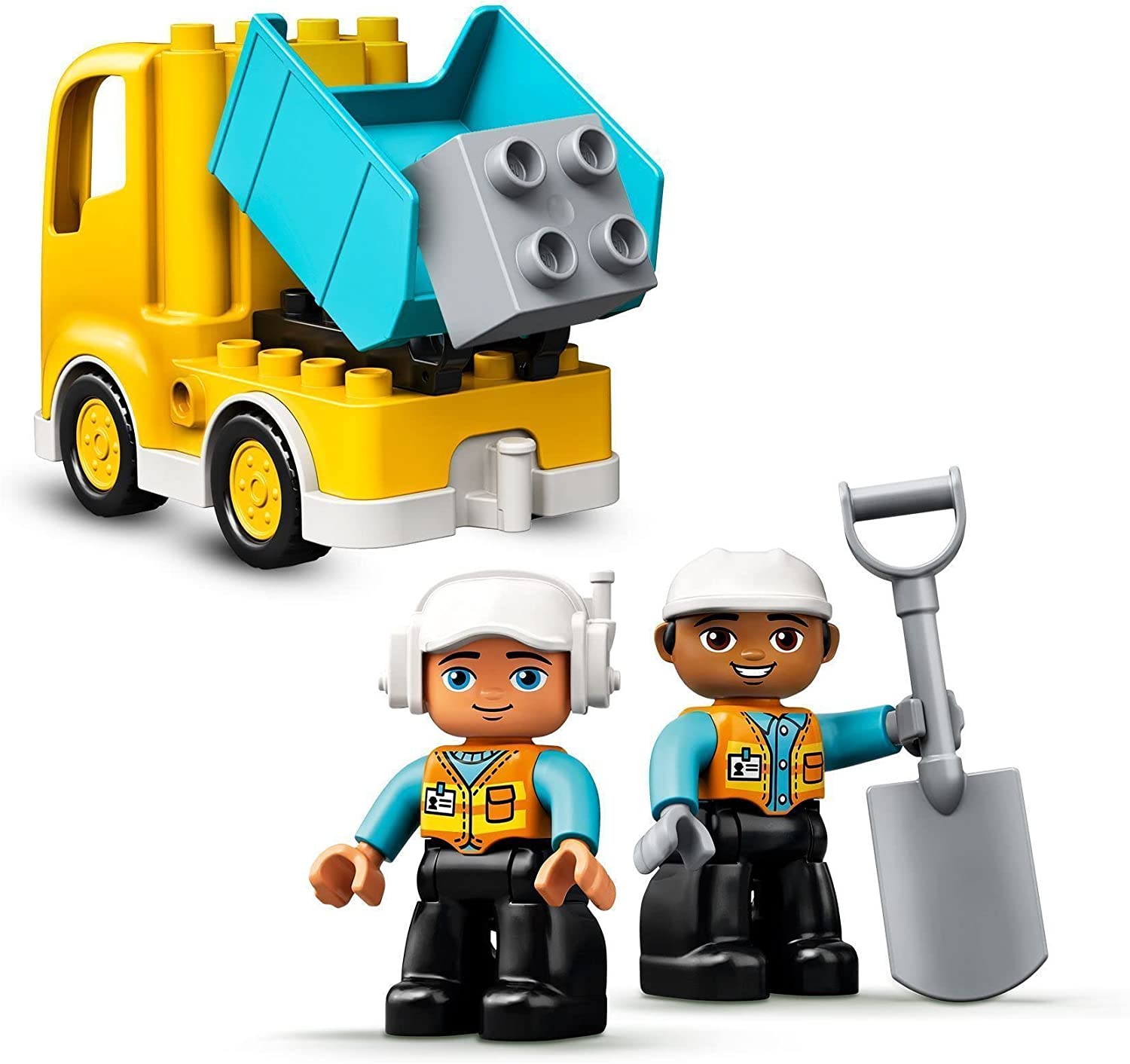 LEGO 10931 DUPLO Town Lastbil och grävmaskin, Byggsats med Leksakslastbil, Barnleksaker, Byggklossar
