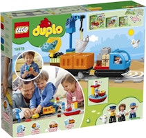 LEGO 10875 DUPLO Town Godståg, Leksakståg, Leksakskran, Barnleksaker, Ljud och Ljus, Byggsats för Barn 2+ å