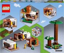 LEGO 21174 Minecraft Den moderna trädkojan, Barnleksak för Pojkar och Flickor med Creeper och Trädhus, Byggsats med Minifigurer