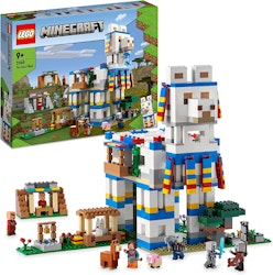 LEGO 21188 Minecraft Lamabyn Byggleksaker, Bondgård leksak, Modulärt Byggset, Presentidé med Minifigurer, Leksaker för Barn från 9 år