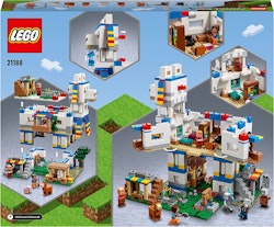 LEGO 21188 Minecraft Lamabyn Byggleksaker, Bondgård leksak, Modulärt Byggset, Presentidé med Minifigurer, Leksaker för Barn från 9 år
