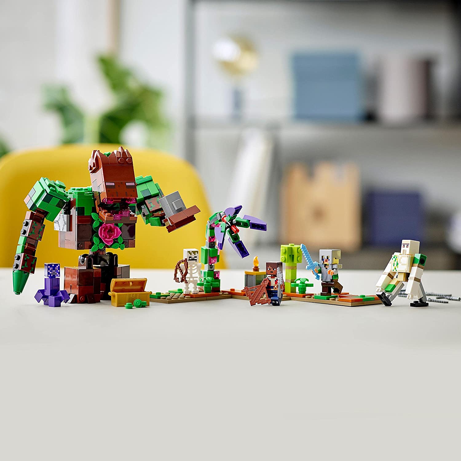 LEGO 21176 Minecraft Djungelns styggelse, Barnleksak för Pojkar och Flickor, Byggset med Actionfigurer för Barn över 8 år