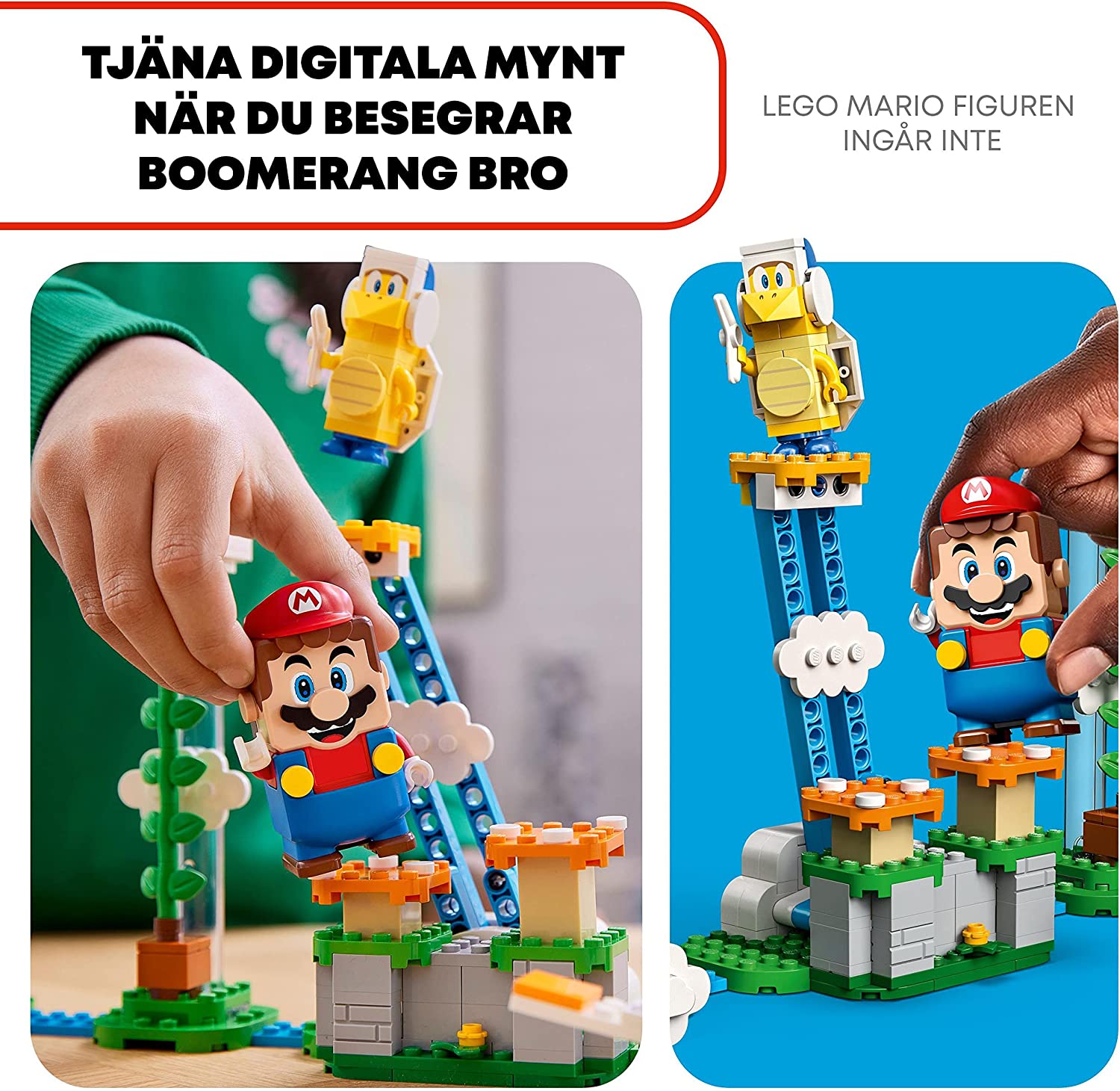 LEGO 71409 Super Mario Big Spikes molnutmaning – Expansionsset Byggsats med 3 minifigurer inkl Boomerang Bro & Piranha Plant, Samlarobjekt, Från 7 år