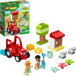 LEGO 10950 DUPLO Town Traktor och djurskötsel, Leksak för Småbarn 2+ år, Bondgård Leksak med Leksaksdjur